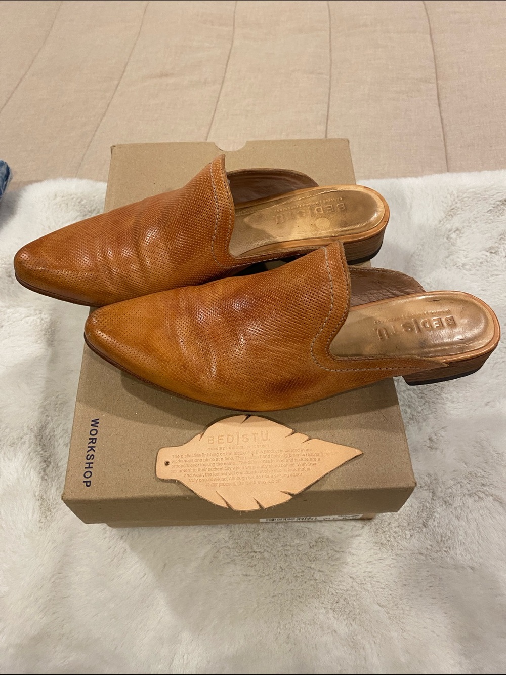 BED|STU Leather Slip-On Mules